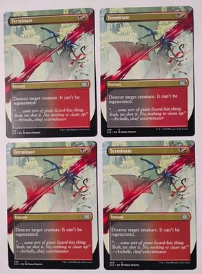 4x Terminate MTG, Double Masters, Borderless, Uncommon, LP - Image 1 of 2