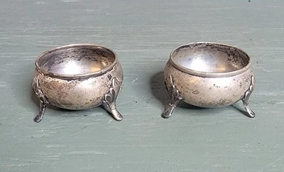Антикварные соляные погреба в форме ванны из чистого серебра, 1867 г. Австрия. Комплект из 2 - Изображение 1 из 4