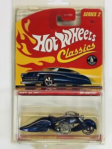 Hot Wheels Classics Series 2 2006  #27 W-Oozie Motorcycle Blue In Case