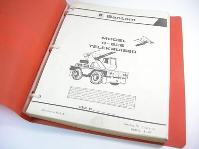 Koehring Bantam S-626 Telecruiser Terreno Áspero Grúa Piezas Manual Libro Catálogo Foto 1 de 4