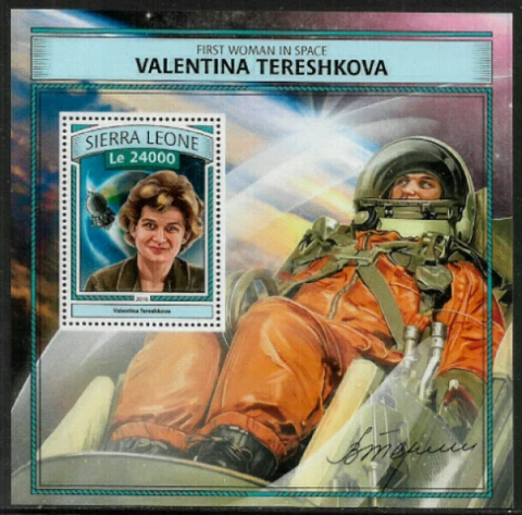 Sierra Leone #4037 Mint Never Hinged S/Sheet - Valentina Tereshkova - Space Cover