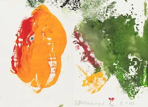 Composición abstracta. Dinosaurio, 2001, técnica mixta desconocida (siglo XX) - Imagen 1 de 5