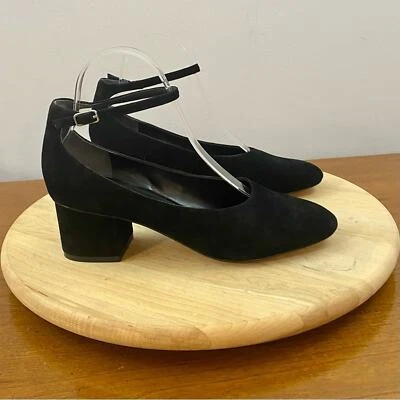 Sigerson Morrison Kairos Black Suede Round Toe Pumps Heels Women’s Sz 7 B - Image 1 of 4