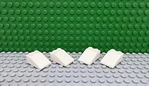 Lego 4 White 3x2 Slopes brick block 33 degree NEW - Picture 1 of 1