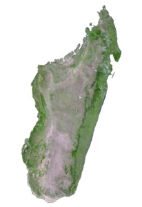 Madagascar Satellite Map GLOSSY POSTER PICTURE PHOTO PRINT BANNER 13522 - Picture 1 of 1