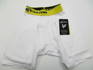 new EASTON Boy's Size YS Athletic BIO DRI Fitted Stretch White Shorts - Picture 1 of 6