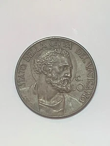 10 CENTESIMI 1933-34 VATICAN Coin Pius XI (1922-1939) #2224 - Picture 1 of 2