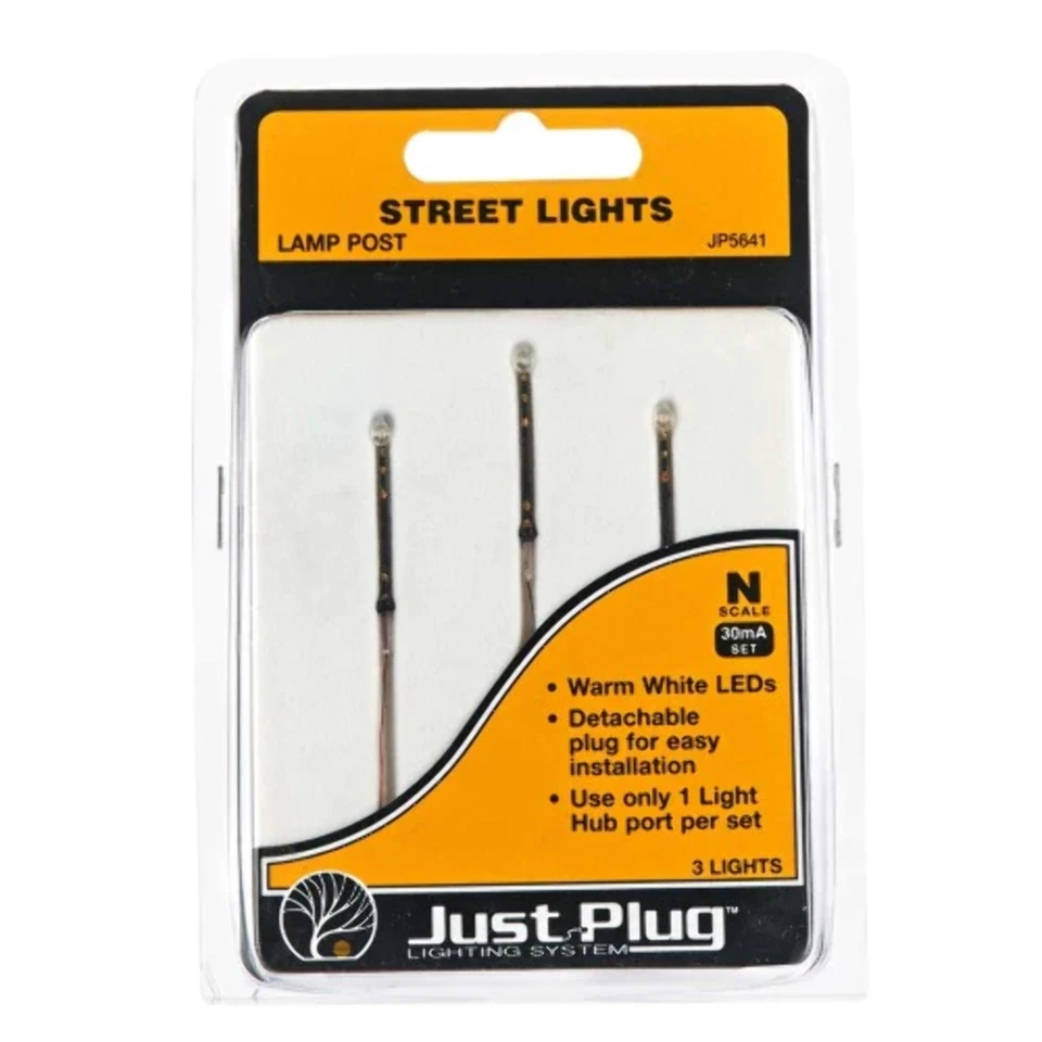 NEW Woodland Scenics Lamp Post Street Light Set (3) N Scale JP5641 - Image 1 of 1