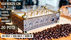 Türkische Kupferkaffeemaschine & 20 Töpfe, heißer Sand mit Strom - 60X40X25 CM