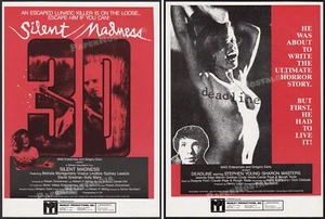 SILENT MADNESS / DEADLINE - Original 1983 Trade AD / poster_ Belinda Montgomery - Picture 1 of 3