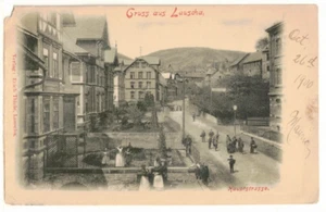 Rare 1900 UDB PC: Gruss aus Lausha, Germany - Panoramic View of Hauptstrasse - Picture 1 of 2
