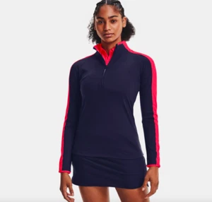 Under Armour Top da golf donna Storm strato intermedio 1/2 zip 1361916 411 taglia small - Foto 1 di 7