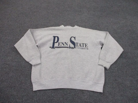 Vintage Penn State Sweatshirt Adult L Gray Crew Neck Pullover USA Made Mens Cover