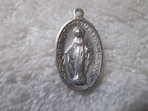 Antiguo colgante vintage de 1830 religioso católico milagroso María tono plata - Imagen 1 de 2
