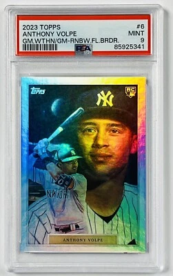 Anthony Volpe 2023 Topps Game Within The Game RC Rainbow Foil Rookie 40/99 PSA 9 - Image 1 of 2