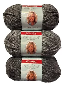 NEW Deborah Norville Serenity Yarn in SMOKE HEATHER QTY of 3 Chunky 109 yds. - Picture 1 of 1