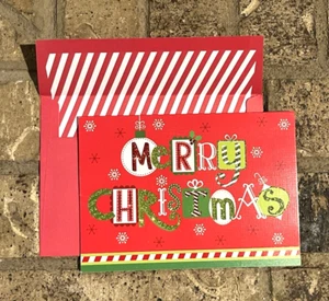 Neu Frohe Weihnachten Karten Box mit 20 mit Umschlägen Bruder Schwester 7X5 - Bild 1 von 5
