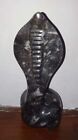 Superbe Sculpture Cobra Orthoceras Fossile Marbre Noir | Bon État