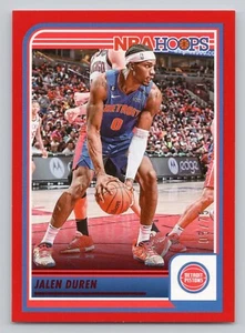 2023-24 Jalen Duren Hoops Red Panini 92 Nba 05/75 Parallel Pistons Detroit - Picture 1 of 2