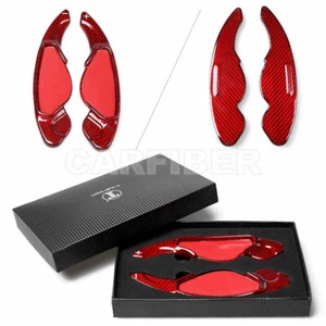 Red Carbon Fiber Steering Wheel Shifter Paddle For Jaguar XF XE XJ F-PACE F-TYPE - Picture 1 of 6