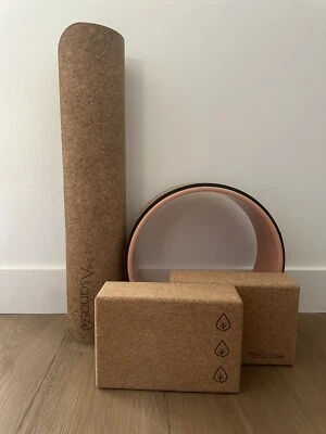 Cork Yoga Blocks, Yoga Wheel, And Yoga Mat - Image 1 of 3