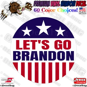 25-1000 1.2 Inch Lets Go Brandon Car Truck Gas Pump Window Vinyl Decal Stickers. - Picture 1 of 4