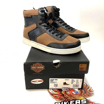NUEVAS Botas Deportivas Harley Para Hombres Talla 9.5 Grady 5.25" Marrón/Negro D96304-9.5 Foto 1 de 4