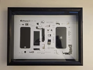Disassembled iPhone SE Teardown Art - Handmade Tech Art - Picture 1 of 3
