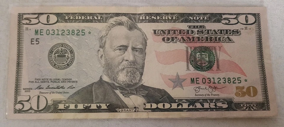 2013 $50 Fifty Dollar Federal Reserve Green Seal Star Note - Image 1 of 4