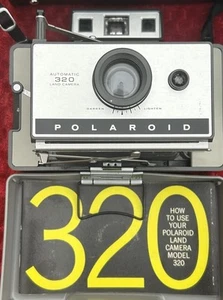 Vintage Polaroid Automatic 320 Instant Film Land Camera With Manual Flash Case - Bild 1 von 19