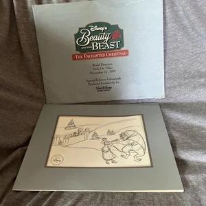 Disneys SONDEREDITION LITHOGRAPHIE Die Schöne und das Biest Verzauberte Weihnachten 1997 - Bild 1 von 6