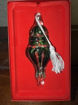 Lenox 2000 gemas color esmeralda corte óptico cristal sin plomo 5" adorno de Navidad Foto 1 de 4