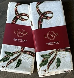 Lenox Holiday Nouveau Weihnachten Baumwollmischung Servietten Set/8 - Bild 1 von 3