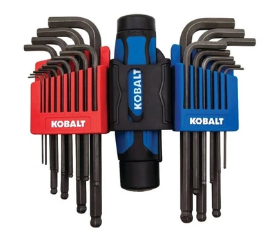 Kobalt Ball End Hex Metrix/SAE Key Set 23 Pcs Dual Action Handle Upgraded Design - Image 1 of 4