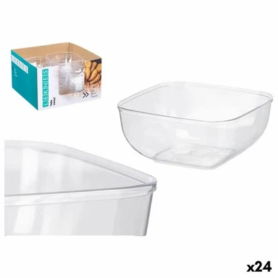 Schalenset Leknes Durchsichtig Kunststoff 800 ml 15,3 x 7 x 15,3 cm [24 Stück - Bild 1 von 4