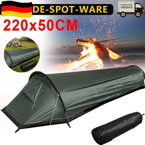 Zelt Campingzelt Einmannzelt Ultraleicht 1 Personen Trekking Biwak Zelt 220x50cm - Bild 1 von 14