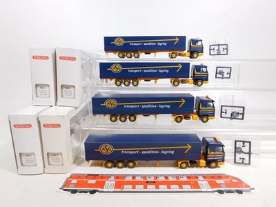 4X Wiking H0 1:87 518 01 Pritschen-Sattelzug/SZ Scania ASG Mint+Box #CY914-1 - Immagine 1 di 4