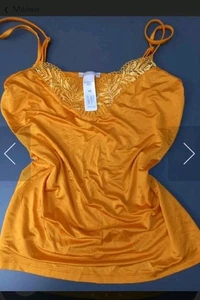 Hanro Schweiz Viskosemischung Orange T-Shirts Ärmellos Tank Gr. XS  - Bild 1 von 3