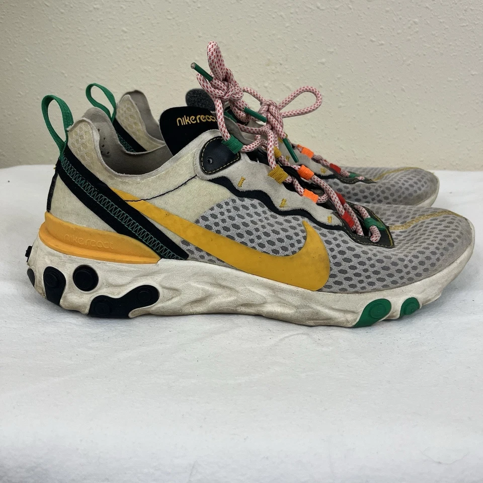 Nike React Element Sunburst Sneaker Mens 10.5 White Multi Lightweight CK9288-100 - Image 1 of 4