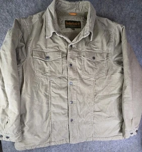 Vintage Timberland Weathergear Jacket Mens XL Corduroy Sherpa Coat Y2K - Picture 1 of 8
