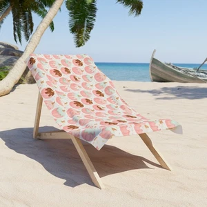 Summerween Halloween Frosted Pumpkins- Cute Dessert Beach Towel - Picture 1 of 3
