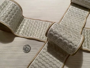 1/2 yd. FABRICUT 6780801  Ruffled Gold Dust Passementerie Trim $231 Retail - Picture 1 of 23