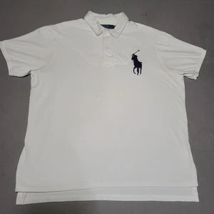 Polo Ralph Lauren vintage camicia uomo XXL grande pony trapunta spalla rara anni 90 rugby - Foto 1 di 16