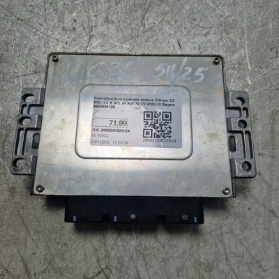 Centralina ECU controllo motore Citroen C3 MK1 1.4 B GPL 54 KW 73 CV 2002-10 Sag - Immagine 1 di 3