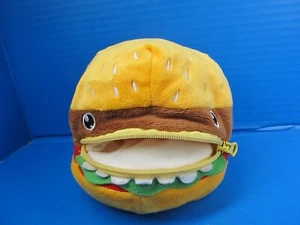 Hallmark ZIP ZIPS hamburger peluche cerniera custodia organizer 6" peluche - Foto 1 di 7