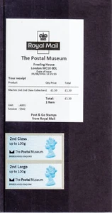 GB - Post & Go - The Postal Museum - 2ª Clase - Tira B8GB16 A001 (MA12) - Imagen 1 de 1