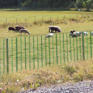 Bauzaun 1x50m Grün Hundezaun Kunststoff Gitterzaun Absperrzaun Warnschutzzaun - Bild 1 von 6