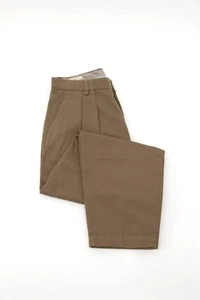 NWT $1095 Brunello Cucinelli Men's Relaxed Fit Khaki Pants WiLogo Hardware A248 - Picture 1 of 7
