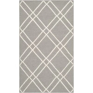 Safavieh Flat weave Wool Grey/ Ivory Area Rug 3' x 5' - Picture 1 of 1