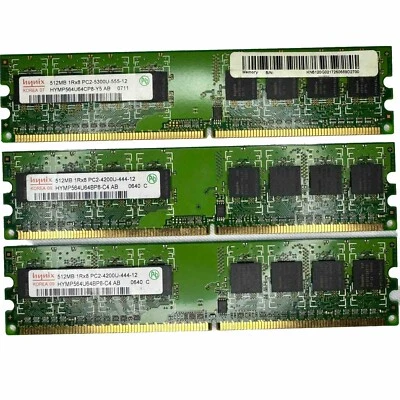 3 Hynix HYMP564U64BP8 512MB 1Rx8 PC2 5300U 555 12 Untested - Image 1 of 3